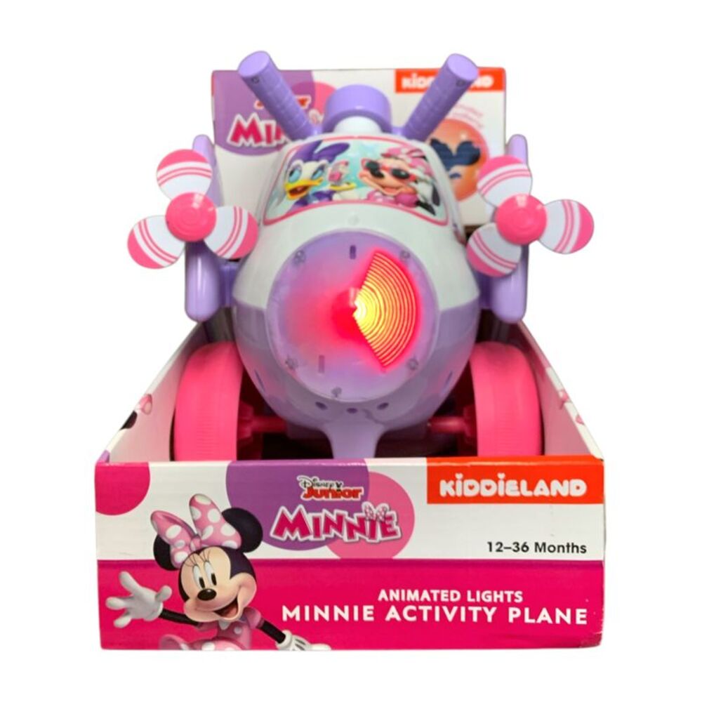 Kiddieland Disney Activity Ride-on Plane with Lights & Sounds, Minnie Mouse - Picture 2 of 4